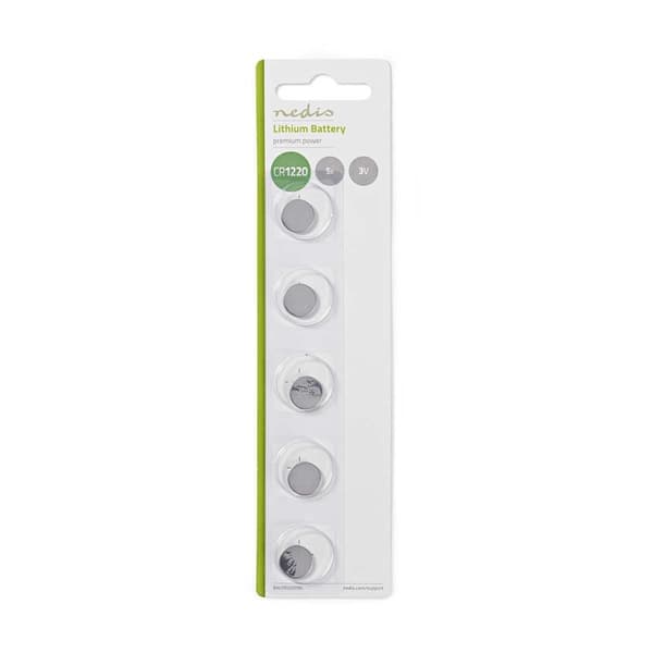 Nedis Lithium knappecellebatteri CR1220 | 3 V DC | 5-Pakke