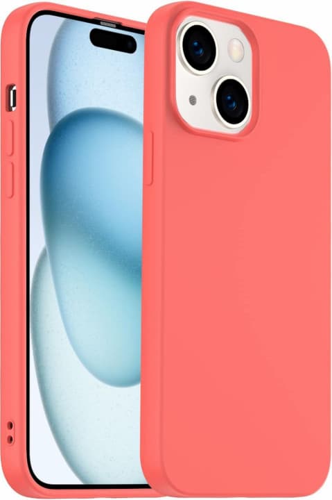 Silikonetui til iPhone 15 Pro, Coral