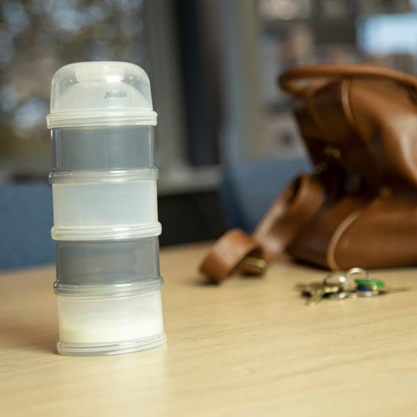 Alecto Dispenser til mælkepulver hvid/grå
