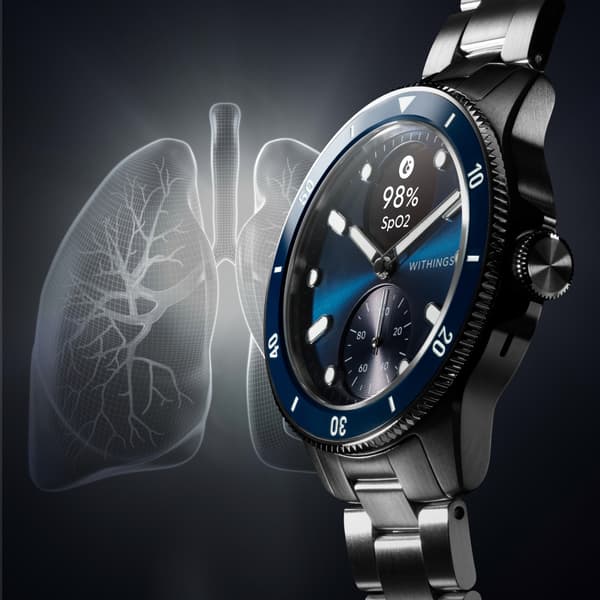 Withings Scanwatch Nova smartklocka, 42 mm, blå
