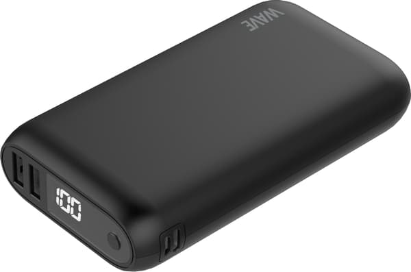Wave Extrapower Powerbank, 20 000 mAh, sort
