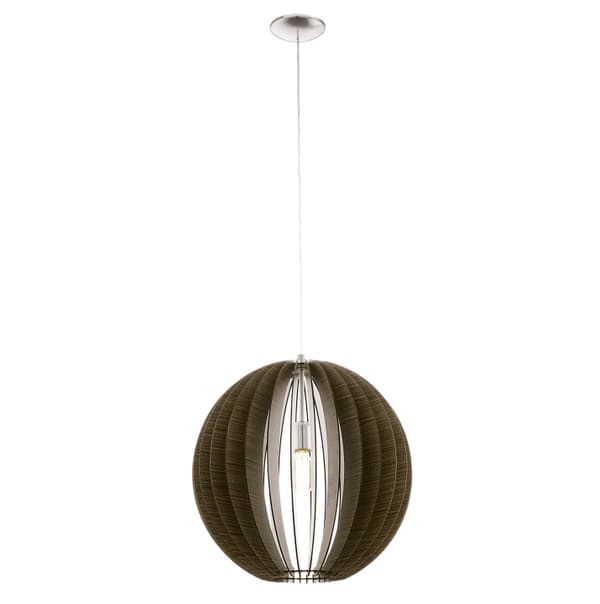 Eglo COSSANO PENDANT - Eik - 50 cm diameter - satineret nikkel