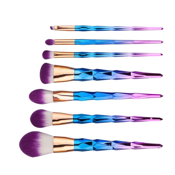 Professionella skonsamma sminkborstar 7-Pack, Diamant