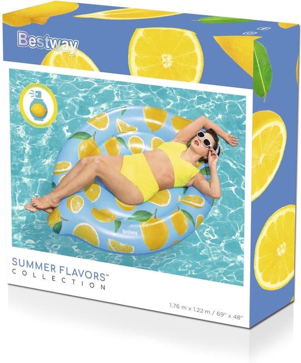 Bestway Citron-bademadras, 176 x 122 cm