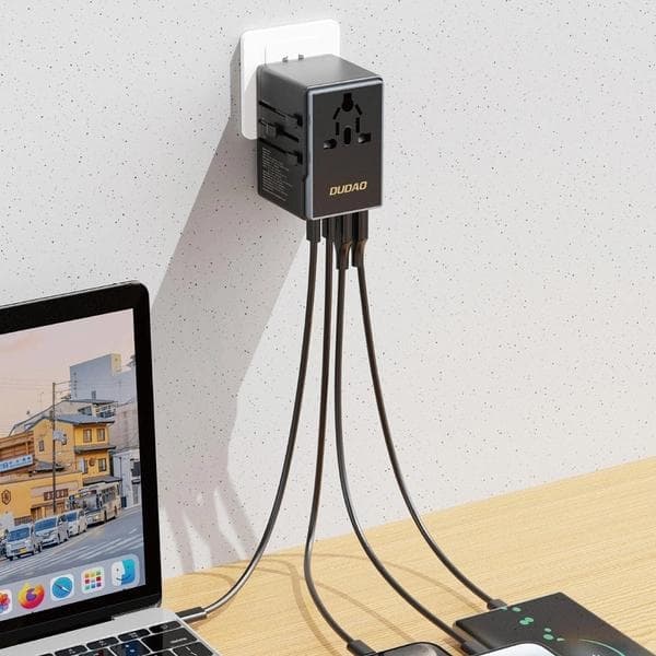 Dudao A65Pro Universal reseadapter Svart