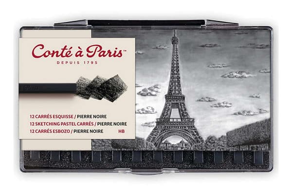 CONTE Black Hb Sketch Car-Plast Box