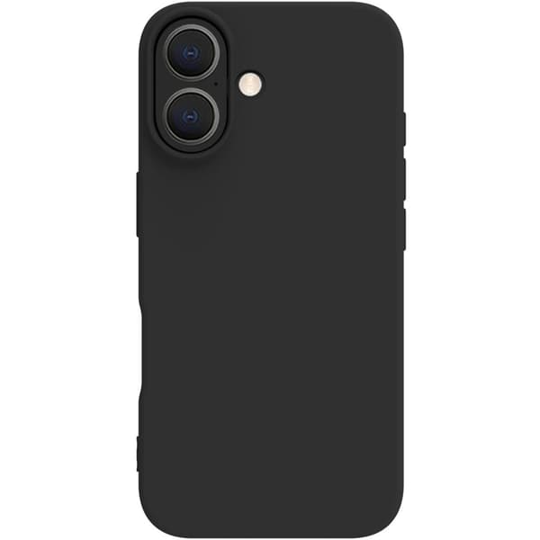 Celly Cromo Soft gummideksel iPhone 16 Svart