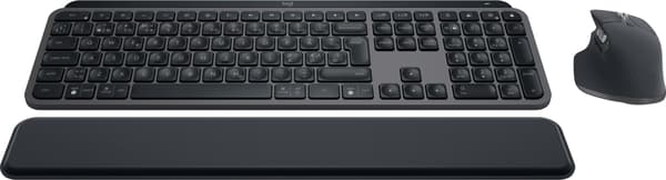 Logitech MX Keys S Combo – tangentbord och mus med handledsstöd, grafitgrå