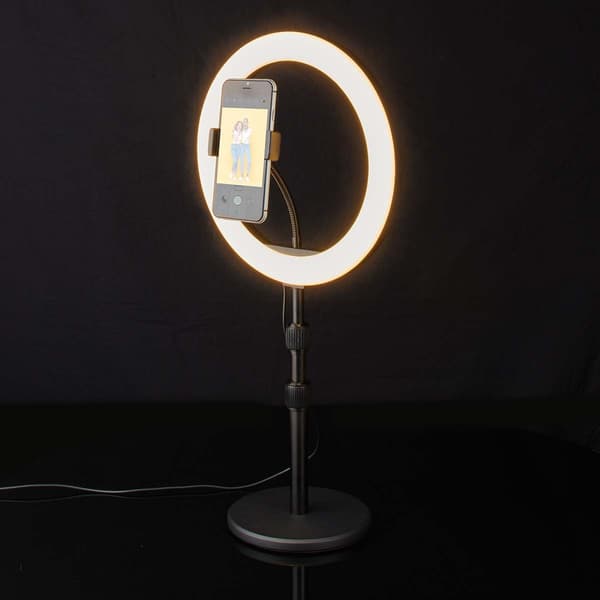 Nedis Ringlys | 10 inch | 120 LED's | 2700 - 6700 | Desktop | Sort