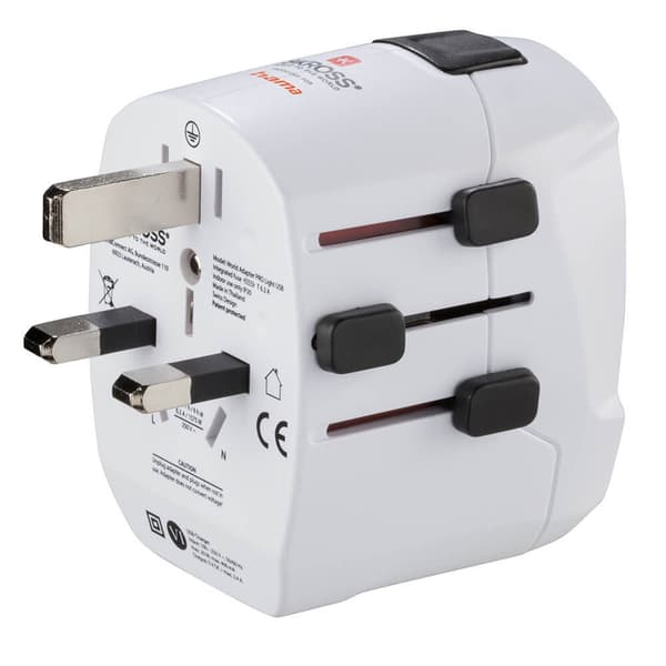 Hama Rejseadapter Verden Pro Light USB 3-ben