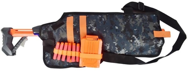 Nerf selkäkotelo, Camouflage, harmaa