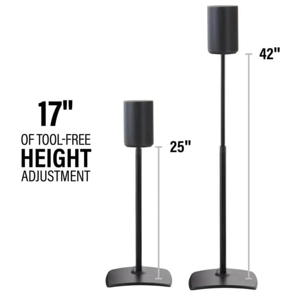 SANUS Floor Stand Adjustable for Sonos ERA 100 Single Black