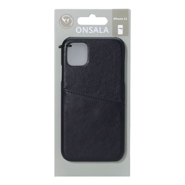 Onsala Suojakuori Musta korttipaikalla iPhone 11