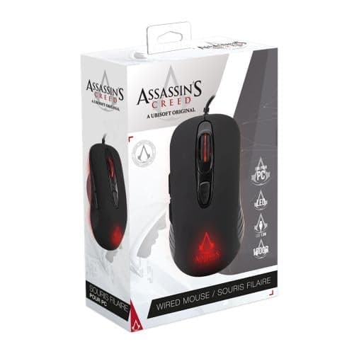 Trade Invaders Assassin's Creed - Gaming Mouse 3600 DPI -LED-Sort