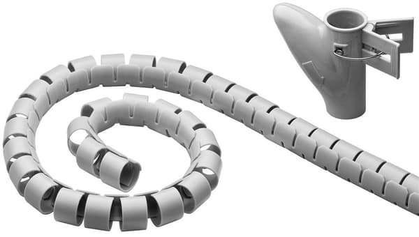 Goobay WireTube-kabelvikler, 2,5 m, grå