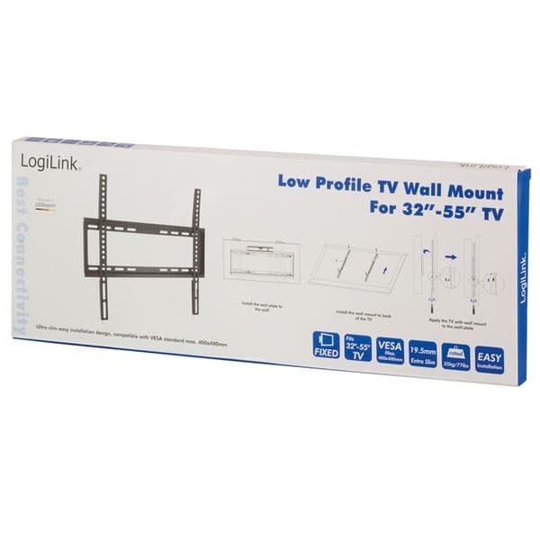 LogiLink Väggfäste TV 32-55" Fast. Extr