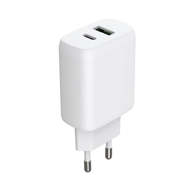 Gear Laddare 220V 1xUSB-C + 1xUSB-A PD/PPS 30W + 18W QC Vit