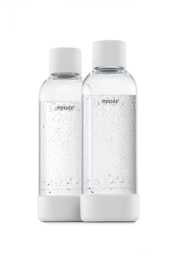 Mysoda PET-flaska 1L 2-pack, White