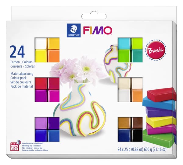 FIMO Pehmeä setti 24x25g, Basic (8023 C24-1)