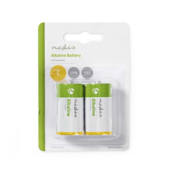 Nedis Alkalisk batteri C | 1.5 V DC | 2-Pakke