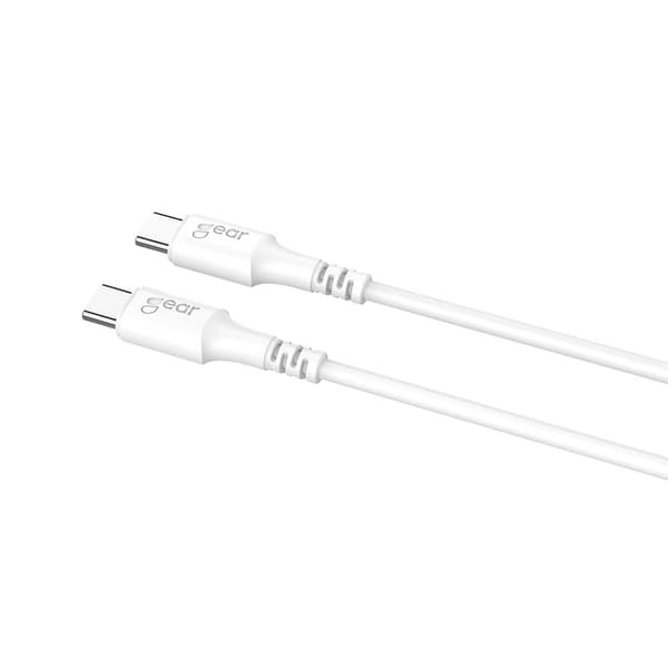 Gear Ladekabel USB-C til USB-C 2.0 0.5m Kabel Hvit
