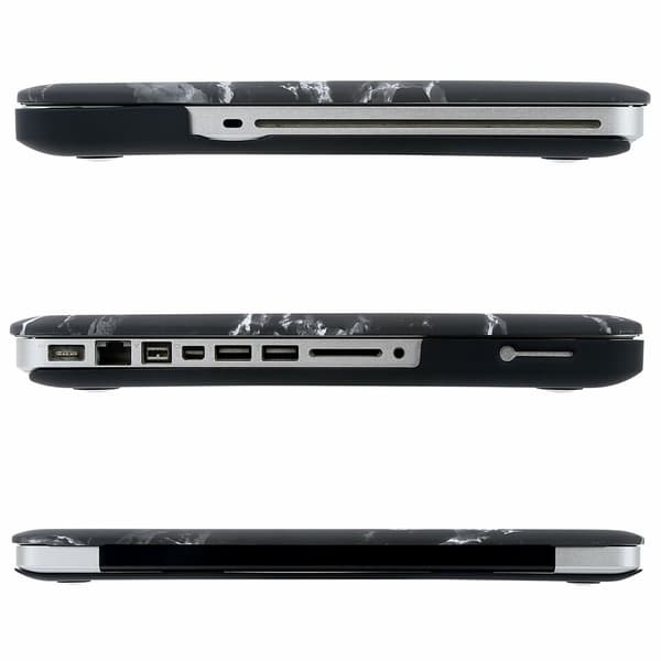 Etui i hård plast til MacBook Pro 15,4" A1707/A1990 Marble (Sort)