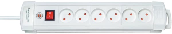 Brennenstuhl 6 way Extension Socket, 3m, White
