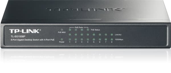 TP-Link switch 8x10/100/1000Mbps bordsmodell (TL-SG1008P)