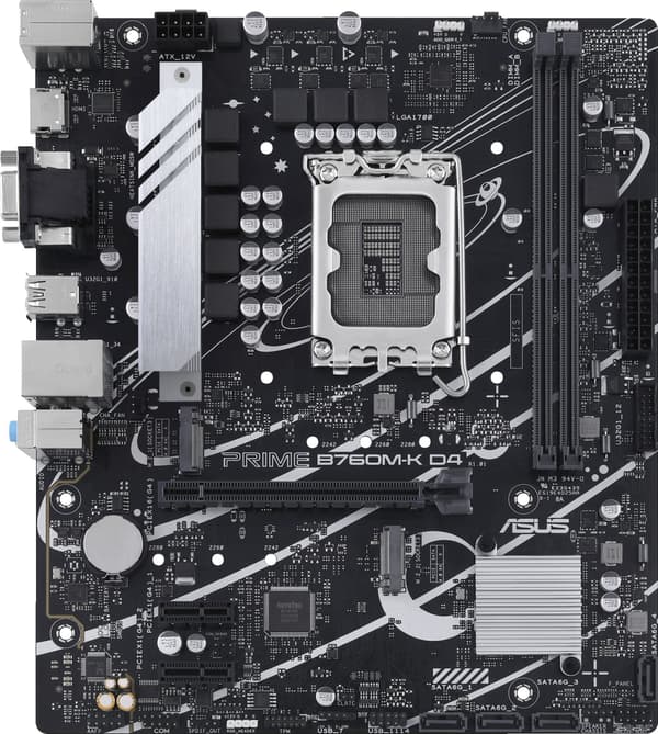 ASUS PRIME B760M-K D4 mATX-hovedkort