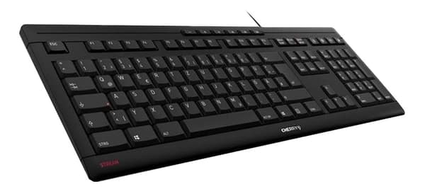 Cherry Stream-tastatur, nordisk layout, Svart