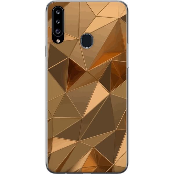 Mobildeksel til Samsung Galaxy A20s med 3D Gull motiv