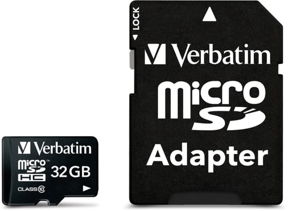 Verbatim microSDHC, 32GB,  Class 10, mukana sovitin