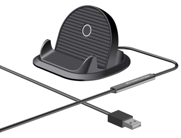 Qi-oplader med hurtig opladning til smartphone, Sort