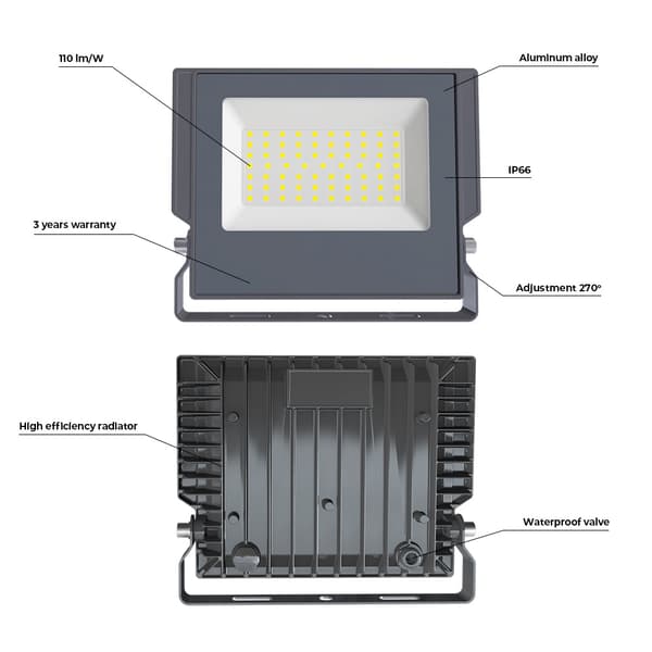Forever Light ASPIRE - LED-flomlys, 30W, 4500K, 3300lm, 230V