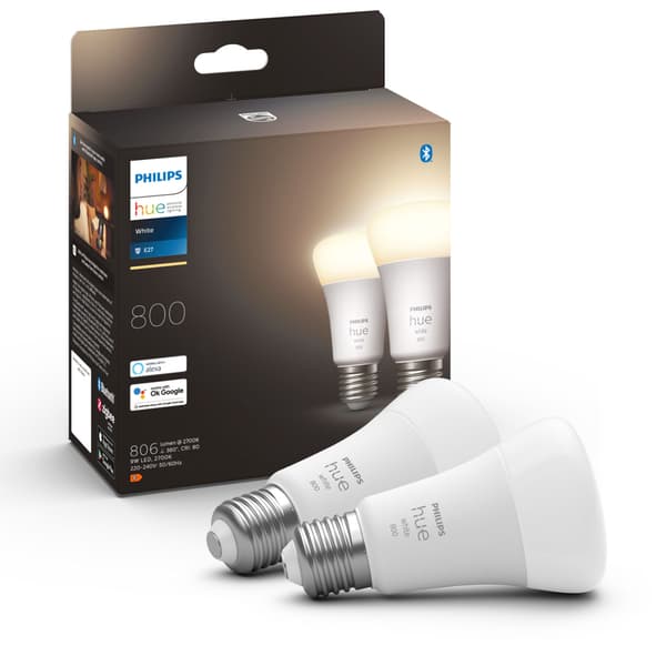 Philips Hue älylamppu multipack, BT, White, E27, 2 kpl