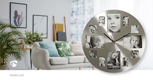 Nedis Vægur | Diameter: 400 mm | Metal | Sølv