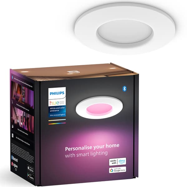 Philips Hue Slim Downlight S 90mm White and Color Ambiance Vit 1-pack