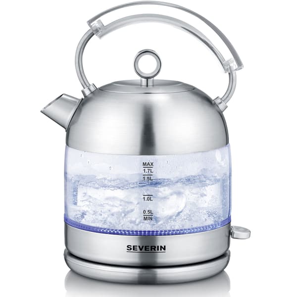 Severin Vattenkokare Borstatstål/Glas 1,7L 2400w