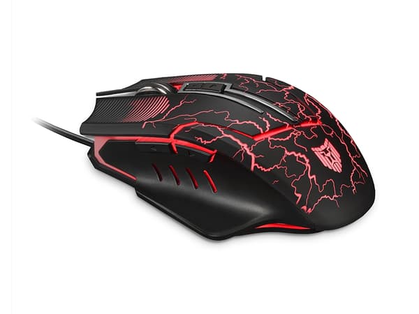 Liocat MX 557C - gamingmus med LED-belysning, sort