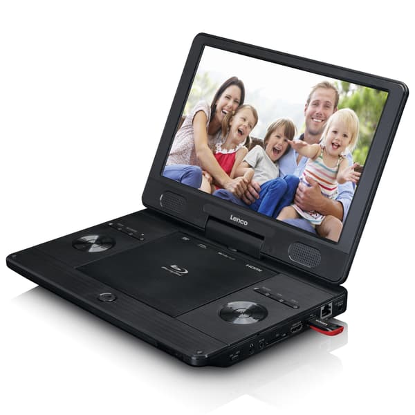 Lenco Bærbar 11,5" Bluray-DVD-afspiller Sort