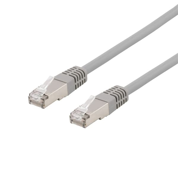 DELTACO S/FTP Cat6 patchkabel, LSZH, 10m, grå (SFTP-610H)