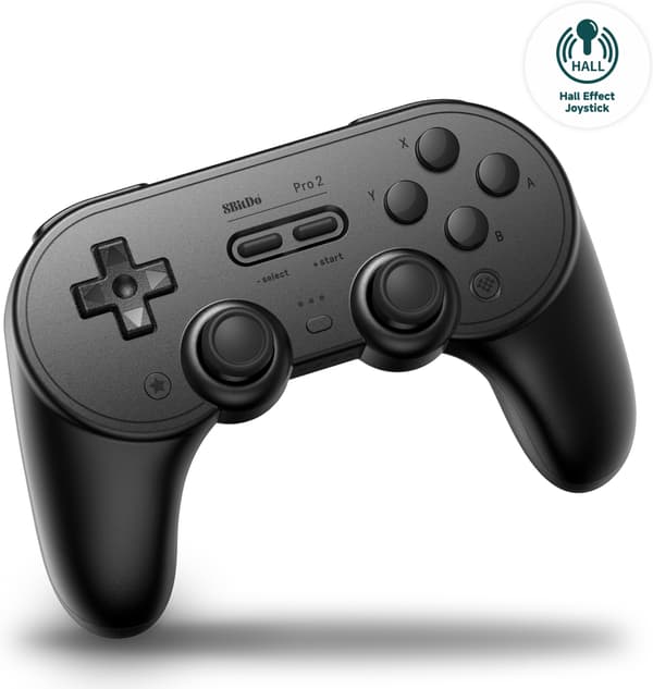 8BitDo PRO 2 - Hall Edition trådlös spelkontroll, svart, switch / PC / Android
