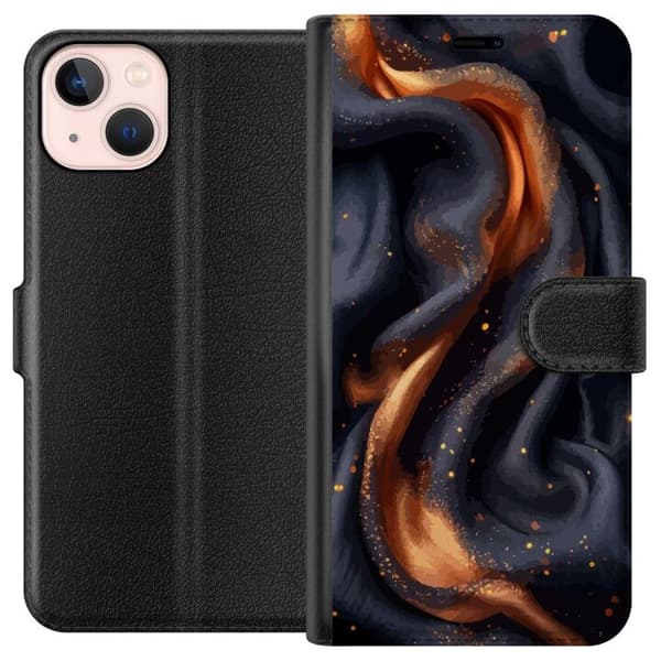 Plånboksfodral till Apple iPhone 13 mini med Eldigt silke motiv