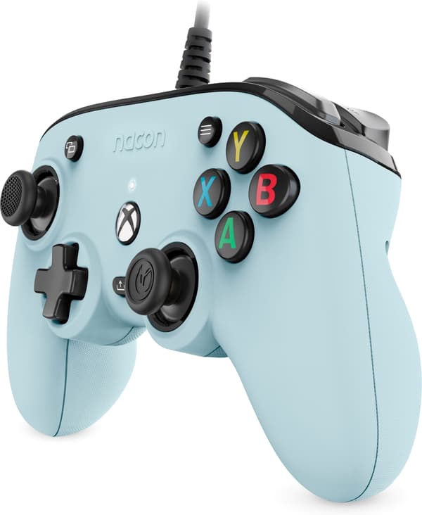 Nacon Pro Compact kablet spillkontroller, lyseblå, Xbox / PC