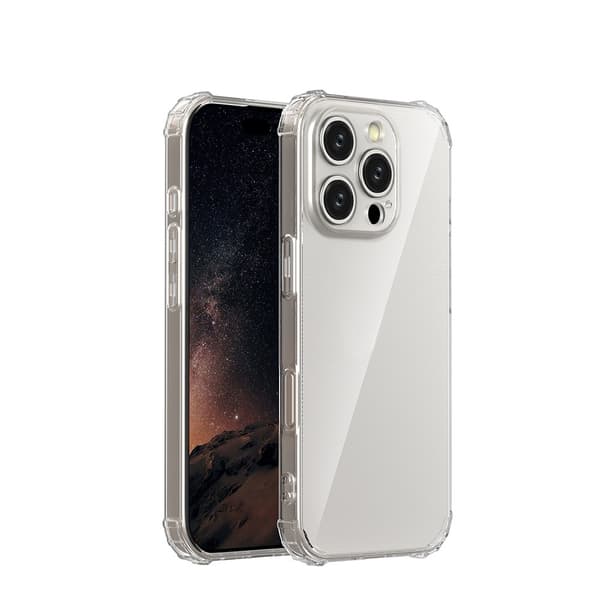Anti-Shock 1,5 mm etui til iPhone 16 Plus, Transparent