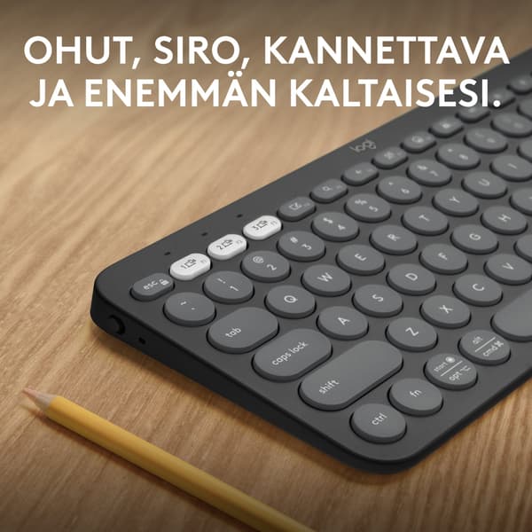 Logitech Pebble Keys 2 K380s-tangentbord, grått