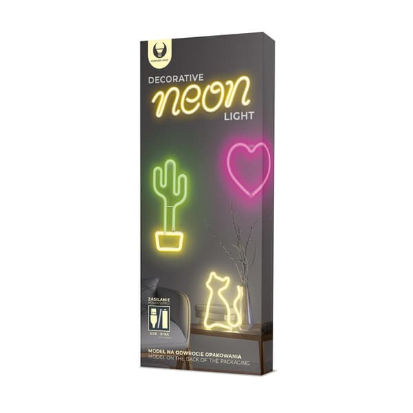 Forever Light Neon LED lys Flash, batteri + USB FLNEO6, Rød