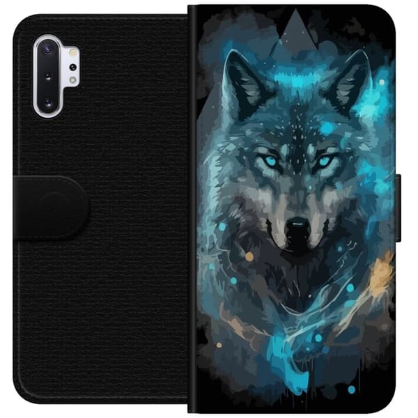 Tegnebogsetui til Samsung Galaxy Note10+ med Ulve motiv