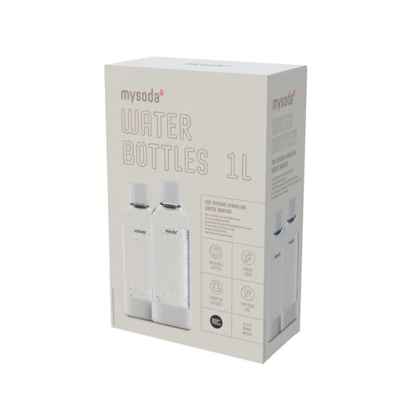 Mysoda PET-flaska 1L 2-pack, White