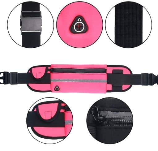 Sporty midjeveske, rosa